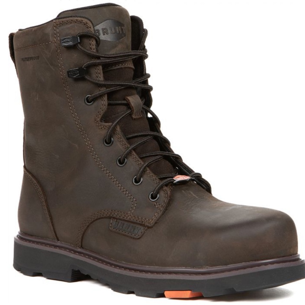 BRUNT Sullivan Dark Brown Waterproof Composite Toe Work Boot Size 13